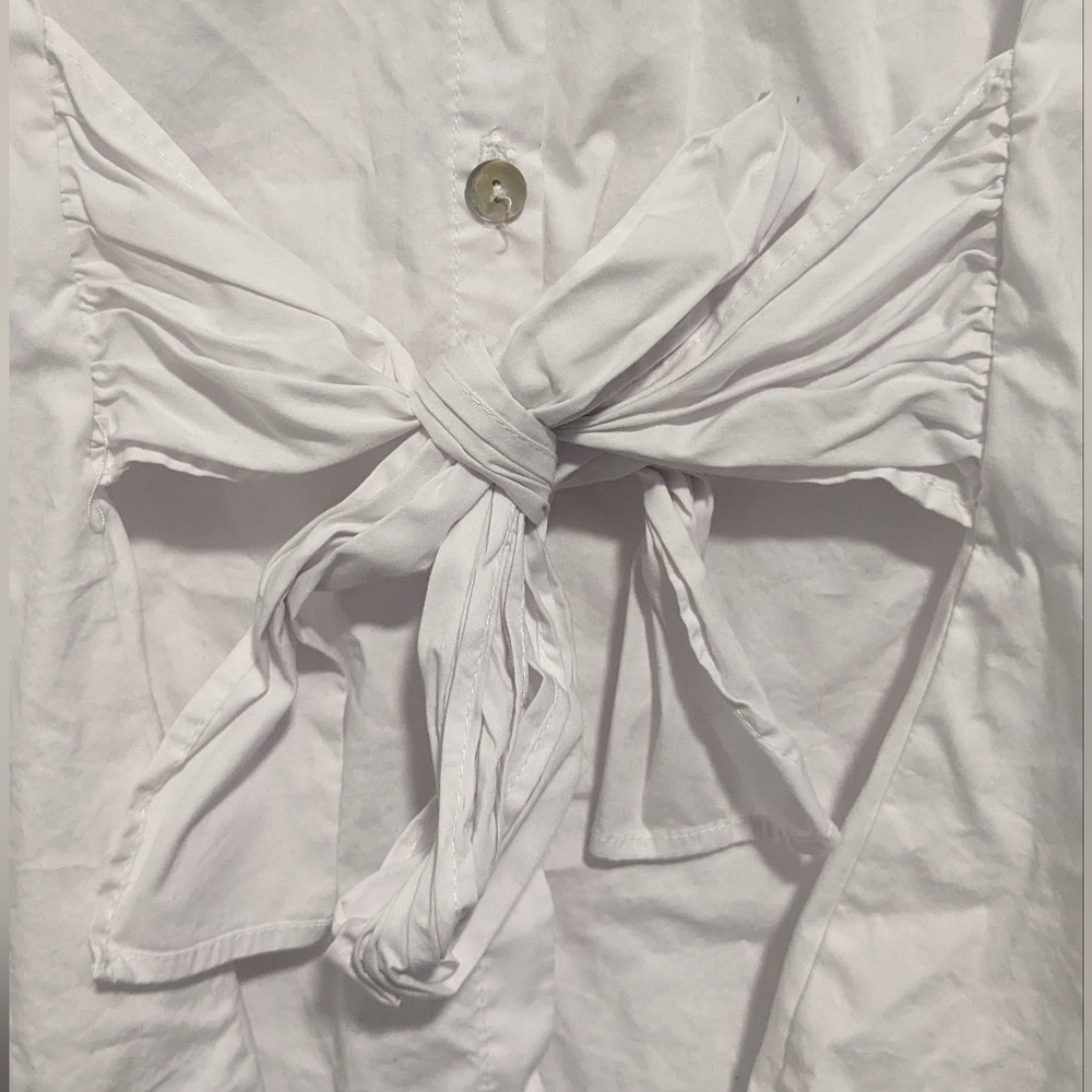 White Button Down Dress - Picture 4 of 5